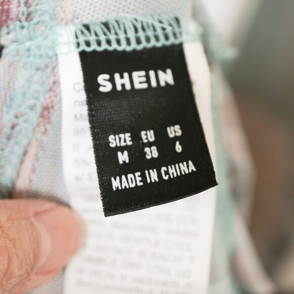 Sheer Blue Swirl Crop Top 🪺 SHEIN - Picture 5 of 7